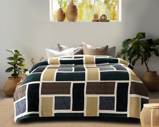 Premium Soft Cotton AC Blanket – Elegant Floral Print – All-Season Comforter