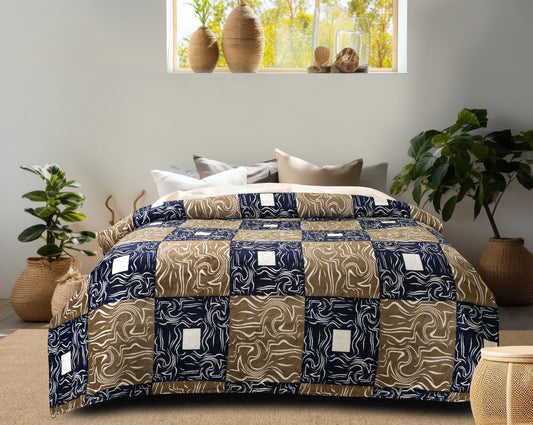 Premium Soft Cotton AC Blanket – Elegant Floral Print – All-Season Comforter