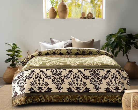 Premium Soft Cotton AC Blanket – Elegant Floral Print – All-Season Comforter