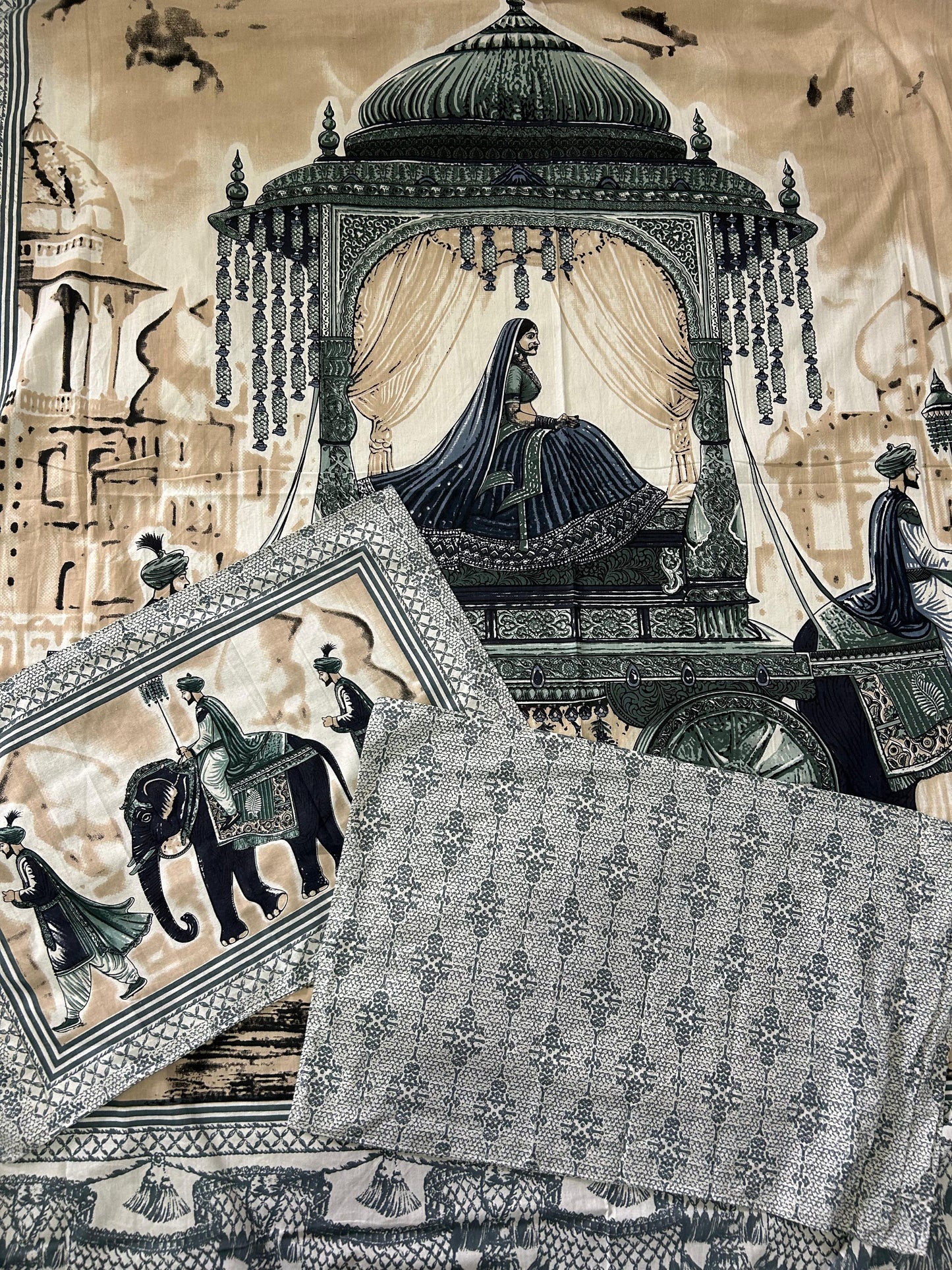 Printed Cotton Bedsheet Set – Full Size (93x108 inches)